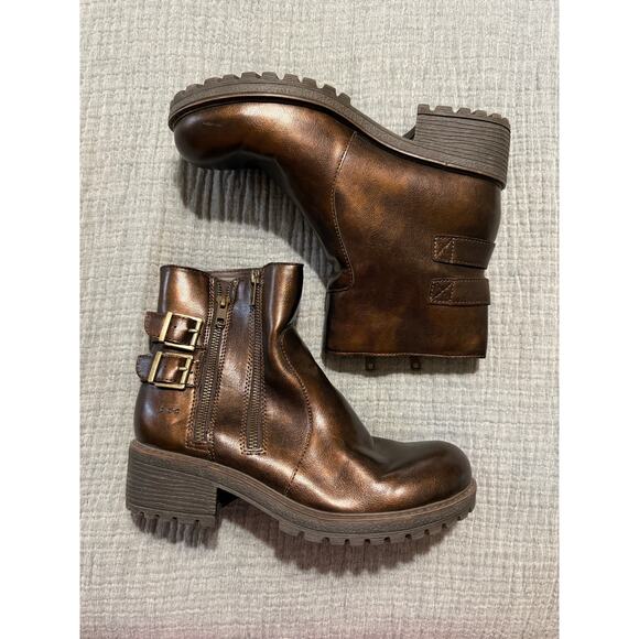 b.o.c. Women's Blakelynn Faux Leather Platform Ankle Boots Size 8 - Picture 1 of 3